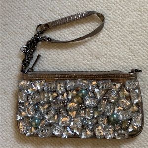 Gemstone encrusted Express wristlet